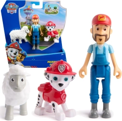 Figuras de La Patrulla Canina Marshall, granjero Al y ovejita – set para juego creativo