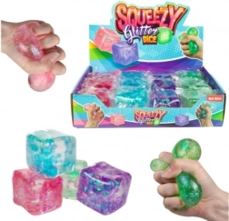 Cubo antiestrés brillante para apretar 6 × 6 cm