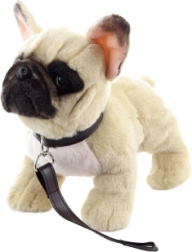Bulldog Francés de peluche con correa 26 cm ecológico