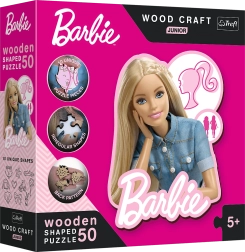 Puzzle de madera de Barbie para niños, 50 piezas