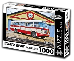 Puzzle RETRO-AUTA Škoda 706 RTO MEX – autobús, 1000 piezas