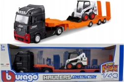 Camión metálico MB Actros Gigaspace con cargadora Bobcat 1:43