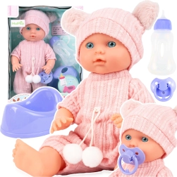 Muñeca bebé de 30 cm con orinal y chupete ANIA