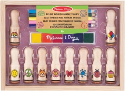 Melissa & Doug set deluxe de sellos de madera para niños