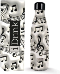Termo botella blanca Music 500 ml