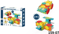Kit de construcción creativo STEAM de 51 piezas con engranajes y motor