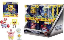 Figuras coleccionables metálicas SPONGEBOB SQUAREPANTS – 4 tipos (SpongeBob, Patrick, Squidward, Mr. Krabs) 6,5 cm