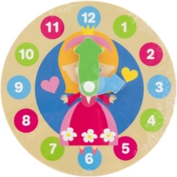 Mi primer reloj de madera princesa 14 cm