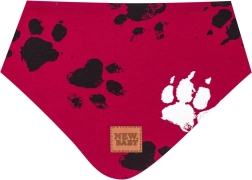Pañuelo de algodón para cuello para bebé New Baby huella rosa oscuro talla M