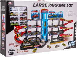 Mega aparcamiento de garaje con coches