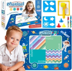 Woopie alfombrilla de dibujo con agua XXL 100 × 80 cm – espacio, azul