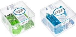 Accesorios de oficina en caja de plástico