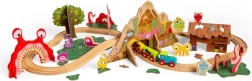Bigjigs Rail vía de tren de madera Monstruitos