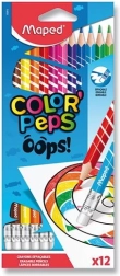 Lápices de colores Maped Color'Peps Oops con goma 12 uds