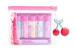 Set de bálsamos labiales en estuche (5 uds) Create It!