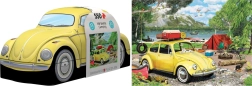 Puzzle en caja de lata VOLKSWAGEN Escarabajo en el camping 550 piezas