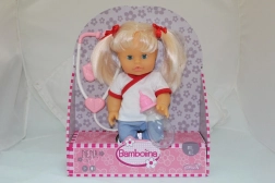 Muñeca Nena 36 cm doctora con estetoscopio y biberón