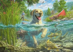 Puzzle Schmidt Labrador pescando 1000 piezas
