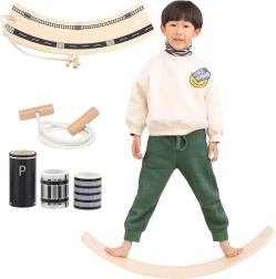 Tabla de equilibrio de madera Viga con cuerda y carretera