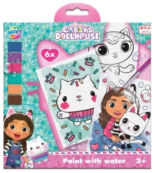 Pintura con acuarelas La casa mágica de Gabby