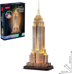 Rompecabezas 3D luminoso Empire State Building Edición Nocturna 37 piezas