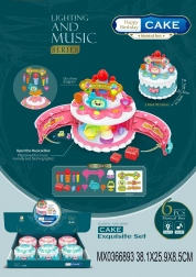 Set de juego: tarta de cumpleaños con luz y sonido