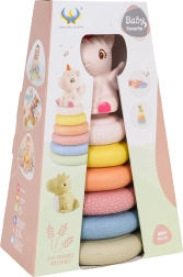 Pirámide sensorial ecológica con unicornio