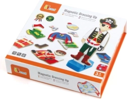 VIGA juego magnético de vestir de madera – niño, 8 personajes