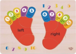 Rompecabezas educativo de madera TOOKY TOY - Aprendizaje de números y colores