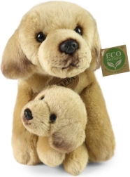 Rappa labrador de peluche con cachorro tumbado 25 cm eco‑friendly