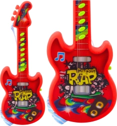 Guitarra eléctrica infantil con melodías y solmización roja