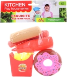 Juego de comida de plástico para cocina infantil
