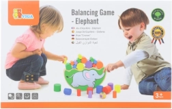 Juego de equilibrio de madera con elefante