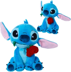Stitch de peluche con una rosa de 25 cm