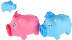 Hucha de plástico con forma de cerdito 16 × 12 cm, 2 colores