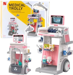 Carrito dental infantil con accesorios, luz y pantalla de rayos X, 26 piezas