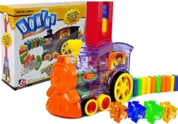 Locomotora con LED que coloca fichas de dominó – kit de construcción para niños