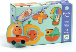 DJECO Eduludo Puzzle Duo - Medios de transporte