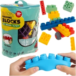 Kits de construcción sensoriales de goma suave para niños, 80 piezas en estuche