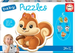 Educa baby puzzle de animalitos 5 en 1 (3–5 piezas)