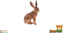 Figura de plástico de liebre europea Zooted de 6 cm