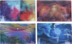 Carpeta de documentos de plástico con broche A4, mezcla de colores