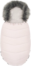 Saco de invierno infantil con pelo dusty pink NEW BABY