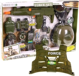 Set militar infantil de 15 piezas con efectos interactivos, casco, chaleco, rifle y walkie‑talkie