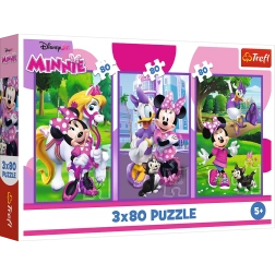 Puzzle 3x80 Minnie y sus amigos de Disney Trefl