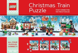 Puzzle navideño del tren LEGO 4×100 piezas