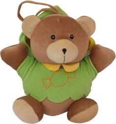 Osito de peluche infantil con mecanismo musical BABY MIX – verde
