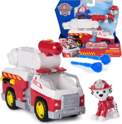 Coche de bomberos de PAW Patrol con figura de Marshall y proyectiles de agua