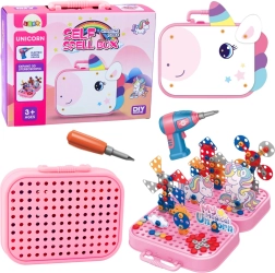 Set de construcción creativo Unicornio con taladro