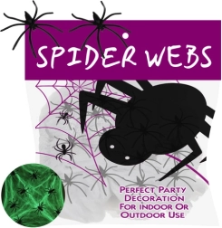 Telaraña luminosa para Halloween con 20 arañas Ruhhy